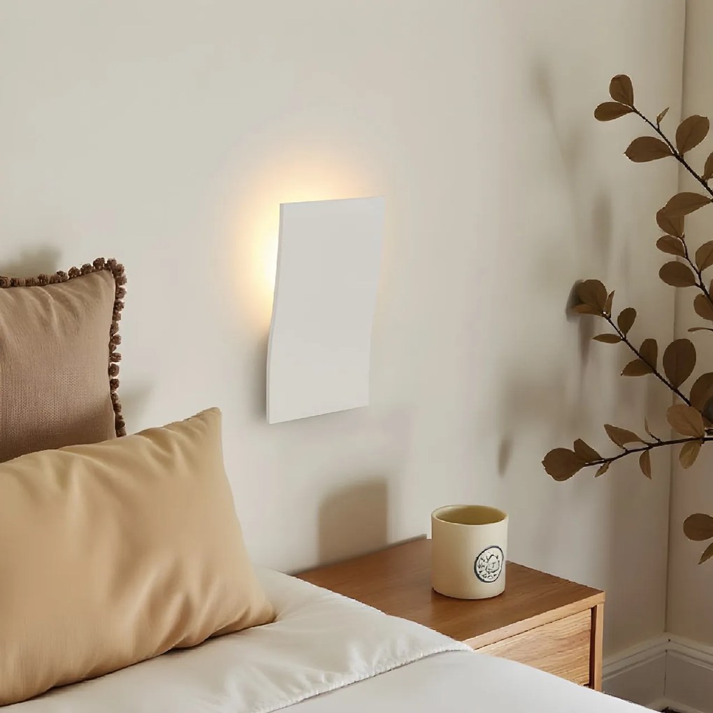 Applique in Gesso Pitturabile 1 lampada E14 da parete