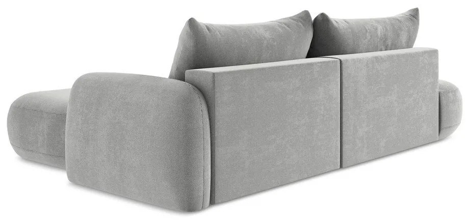 Divano angolare grigio chiaro allungabile (con penisola a destra/con chaise lounge) Hale – Makamii