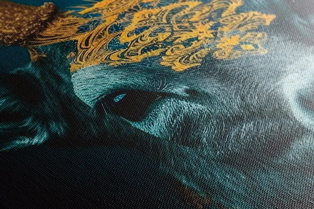 Stampa su tela – Cervo blu-oro