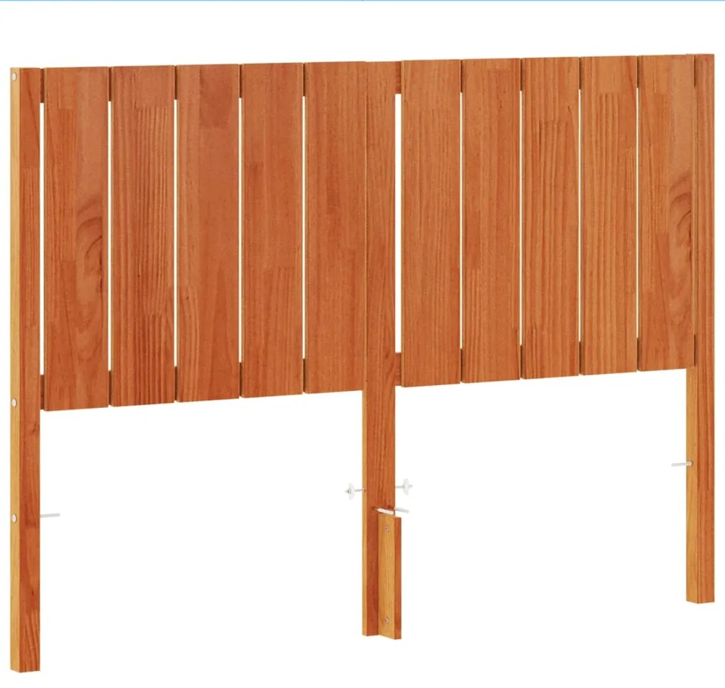 Testiera marrone cera 135 cm in legno massello di pino