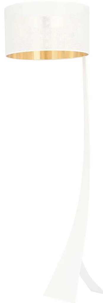 Piantana Contemporaneo Indra Acciaio Nero Bianco 1 Luce E27 Ip20