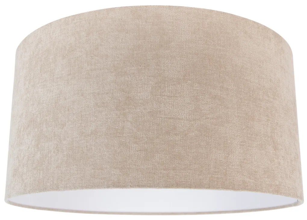 Paralume in tessuto marrone chiaro rotondo 50/50/25