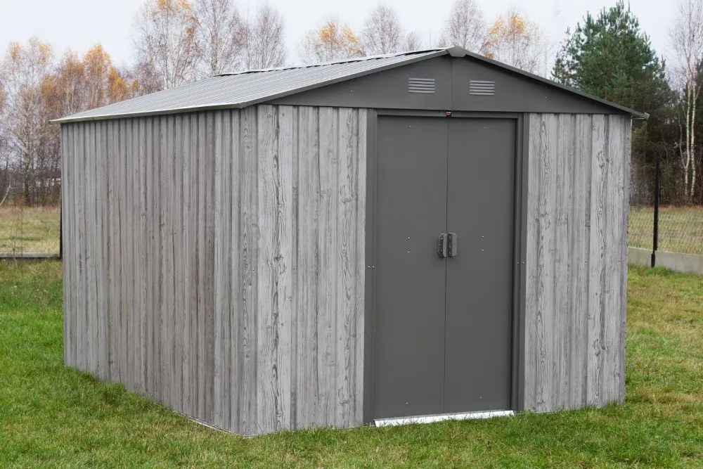 Capanno per attrezzi in metallo Helsinki 2,4 x 3 m Store Boss grigio