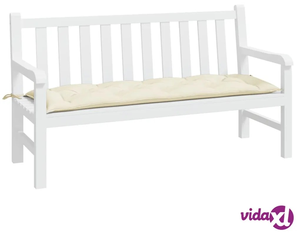 vidaXL Cuscino per Panca Bianco Crema 150x50x7 cm in Tessuto Oxford