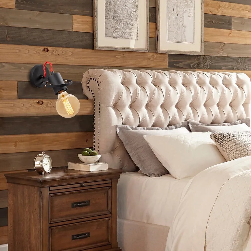 Lampada da parete nera Vaveyla – Opviq lights