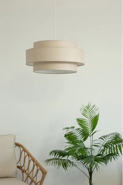 Brilagi - Lampadario sospeso su cavo RESNA 1xE27/60W/230V Ø 40 cm beige