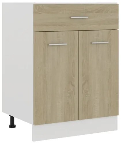 Armadio con Cassetto Rovere Sonoma 60x46x81,5 cm in Truciolato