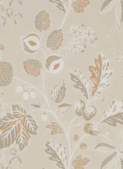 Blätter Tapete Warwick von Sanderson - Linen