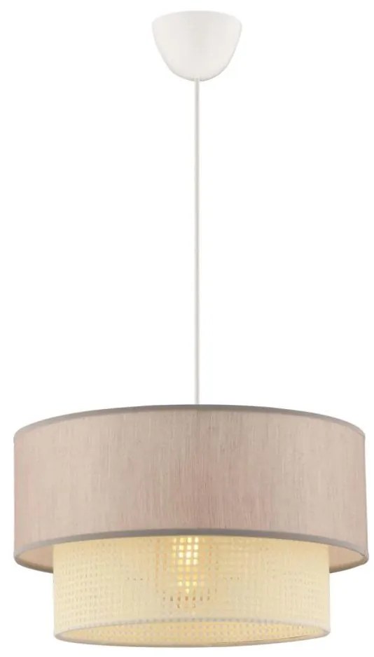 Lampadario a sospensione su cavo ECHO 1xE27/60W/230V beige/crema