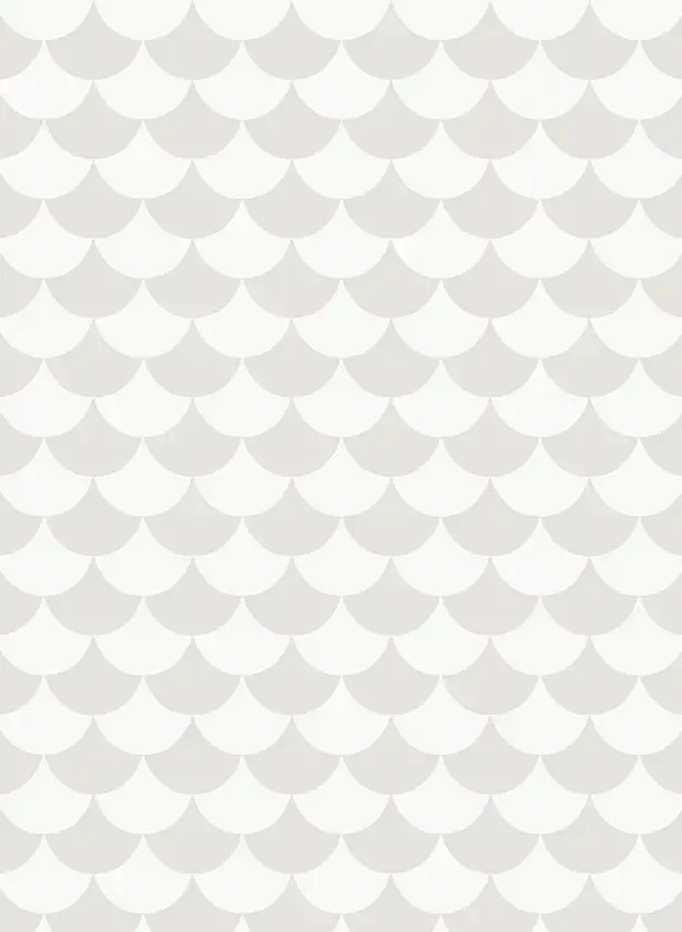 Littlephant Carta da parati Waves - Light Grey