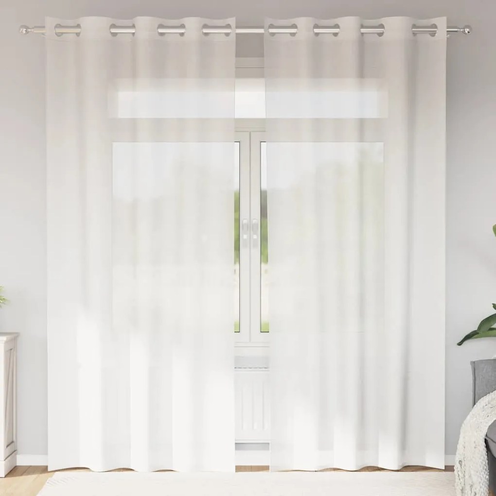 Tende İn Voile Con Occhielli 2 Pz Bianco /