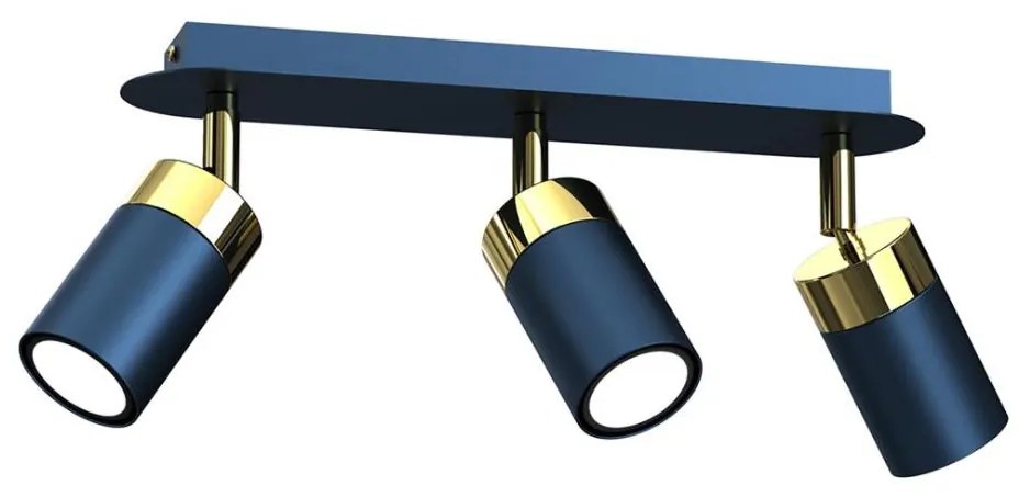 Faretto JOKER 3xGU10/25W/230V blu/oro