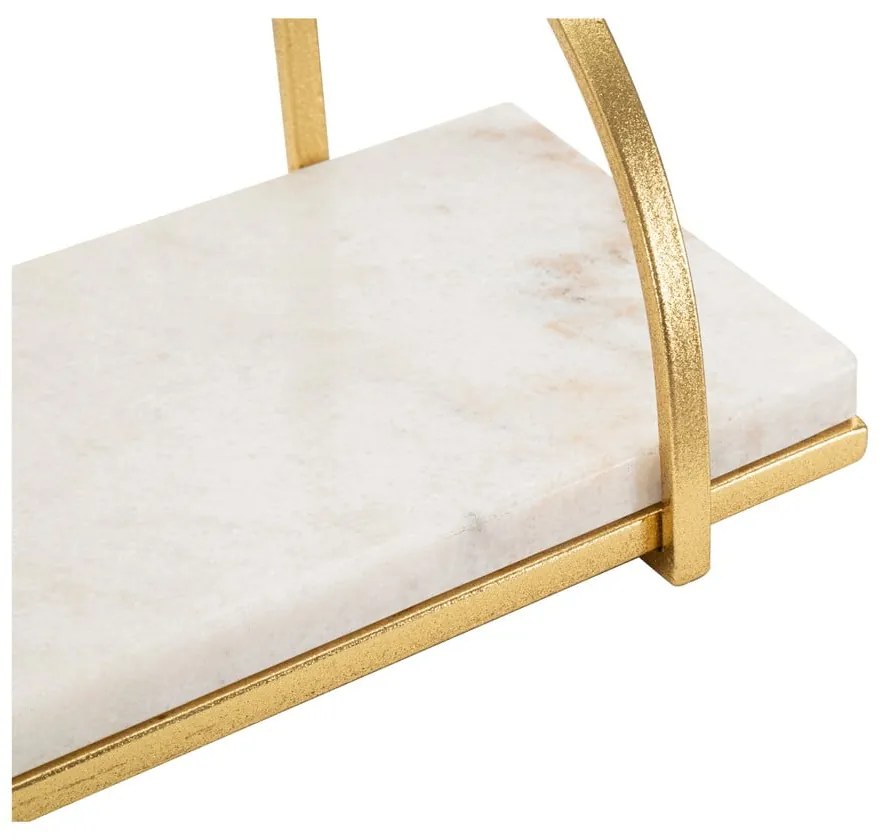 Mensola in marmo bianco-oro 40 cm Marble - Mauro Ferretti