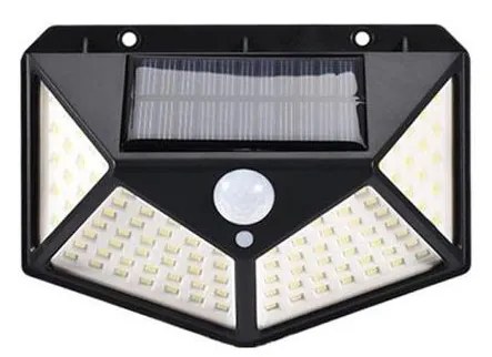 Lampada solare da parete LED 1W 3,7V 6500K IP44 con sensore e batteria 1200 mAh