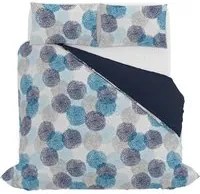 Parure copripiumino matrimoniale blu Soffioni Datex