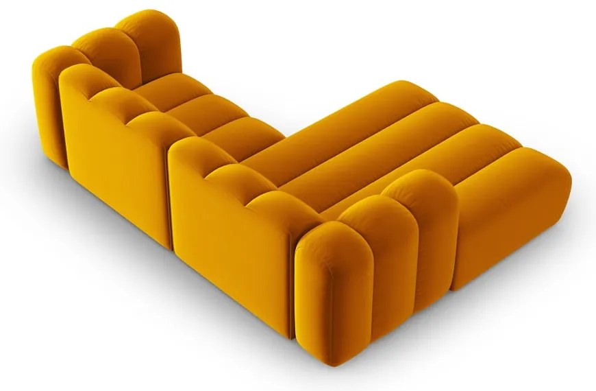 Divano angolare giallo ad angolo sinistro Lupine - Micadoni Home