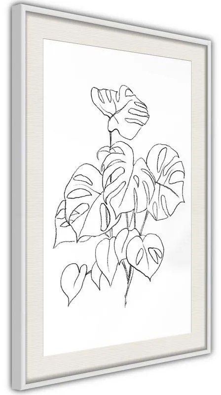 Poster  Bouquet of Leaves  Cornice Quadri Cornice nera con pass-partout, Larghezza x Altezza Home decor 20x30