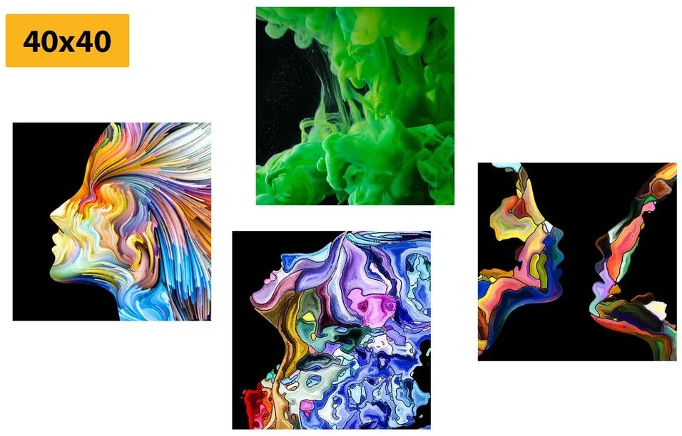 Set di quadri – Astrazione multicolore