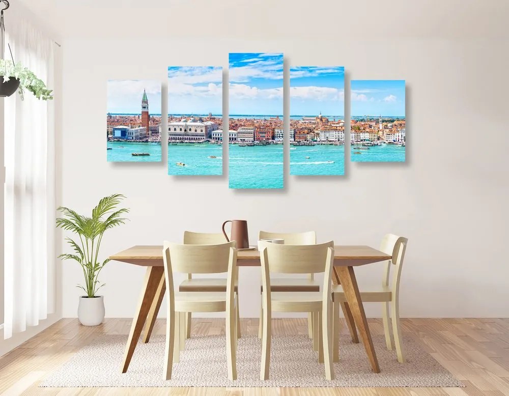 Quadri 5 pezzi – Vista su Venezia