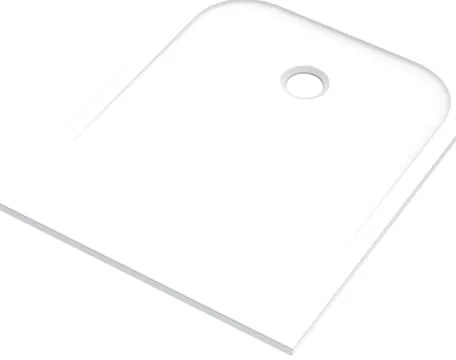 Piatto doccia SENSEA in carbonato di calcio Easy V2 bianco L 80 x L 100 x H 2.5 cm opaco