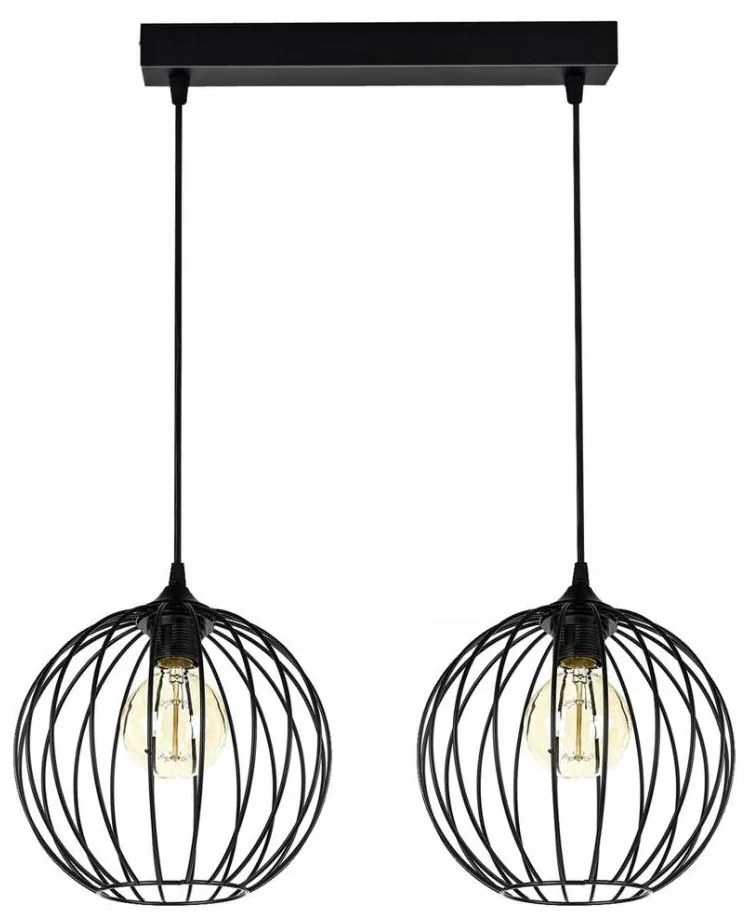 Lampadario a sospensione con filo MATT 2xE27/60W/230V