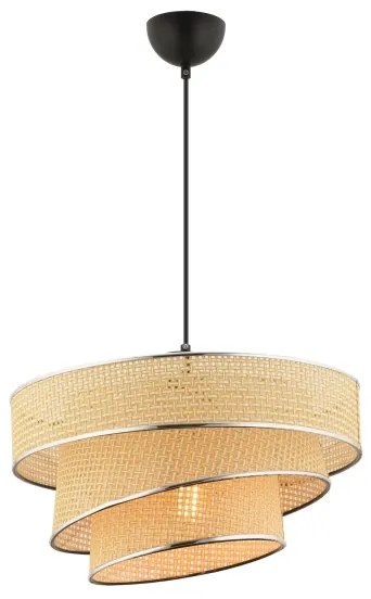 Lampadario a sospensione su cavo COUPER 1xE27/60W/230V beige/cromo lucido