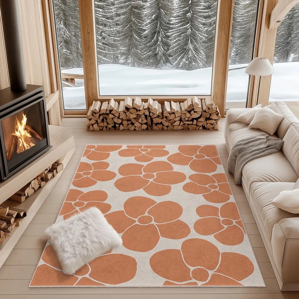 Tappeto arancione lavabile 60x100 cm Orange Meadow – Mila Home