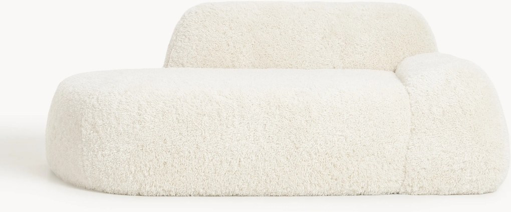 Divano 2 posti con chaise longue in teddy Wolke