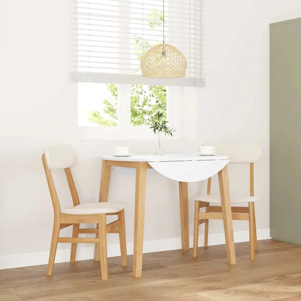 Sedie Da Pranzo Con Cuscini 2 Pz İn Legno Massello Di Hevea /