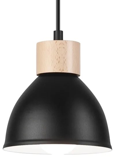 Lampadario a sospensione con filo NICO 3xE27/60W/230V nero