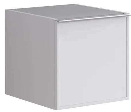 Struttura semi colonna da bagno Pixel 1 anta laccato opaco bianco L 40 x H 40 x P 45.5 cm