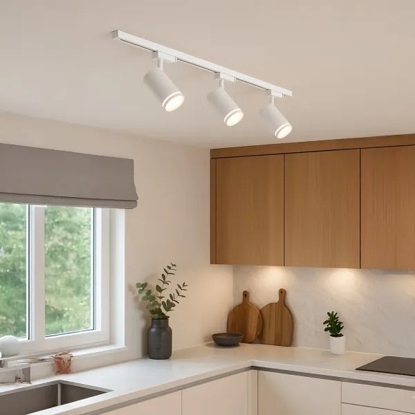 Faretto per sistema binario monofase PIPE 1xGU10/10W/230V bianco