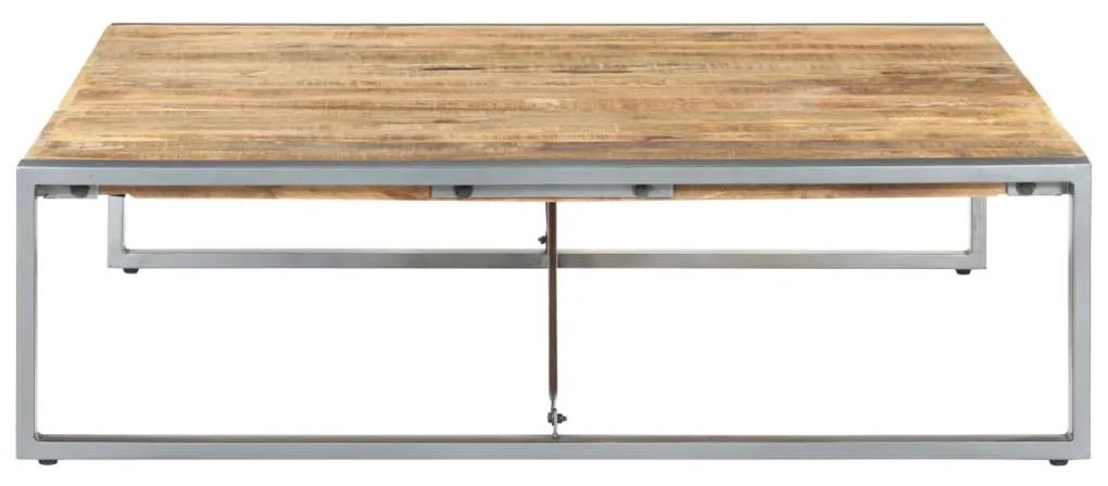 Tavolino da salotto 140x140x40 cm in legno di mango grezzo