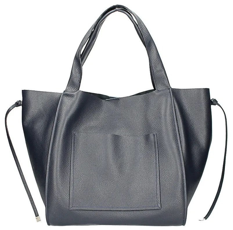 Maxi Borsa in pelle 59 blu navy Made in Italy