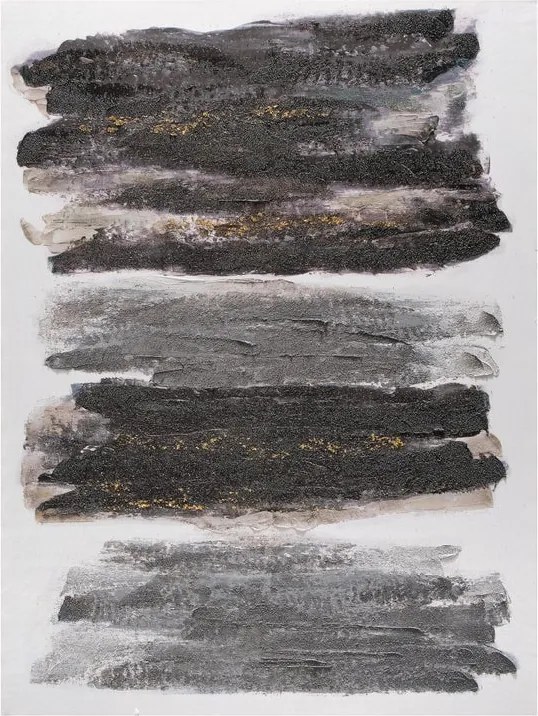 Dipinto su tela Linee ne-grigie, nero 90 x 120 cm