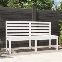 Panca da Giardino Bianca 157,5 cm in Legno Massello di Pino 824040