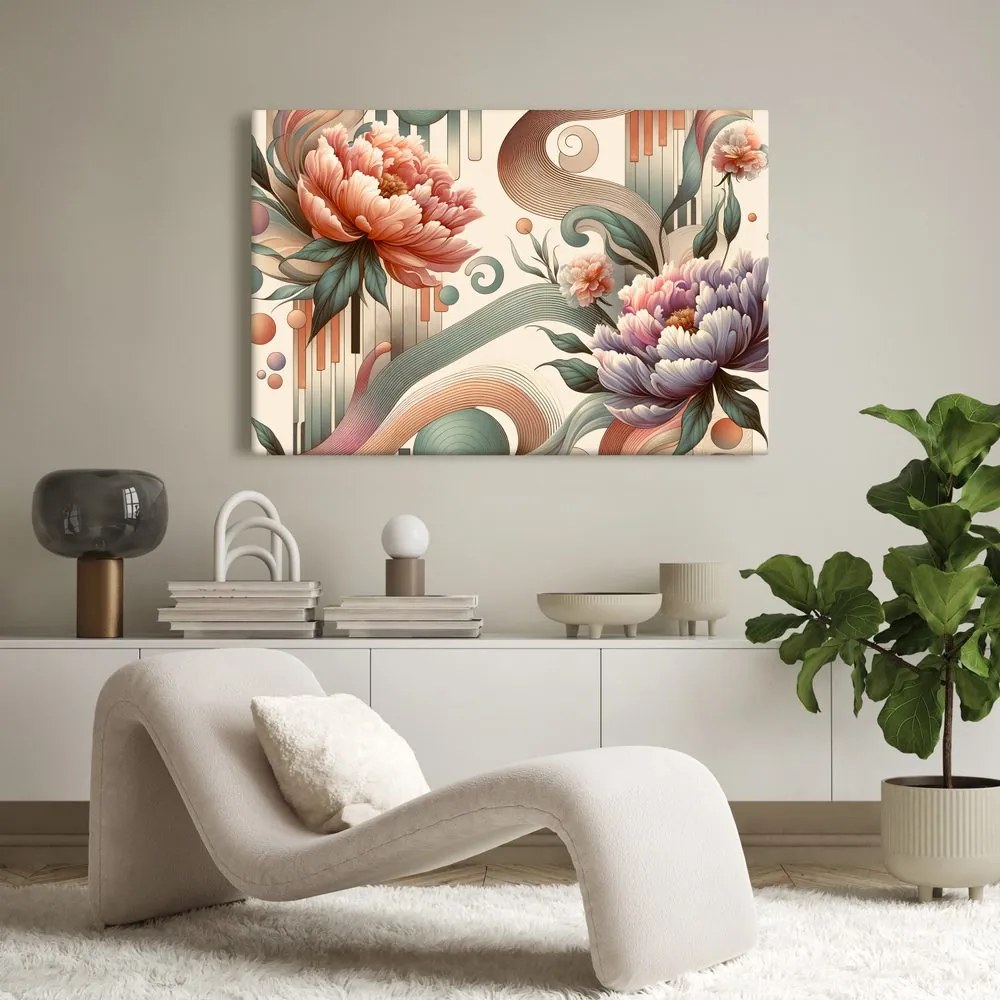 Quadro su tela – Fiori in stile astratto