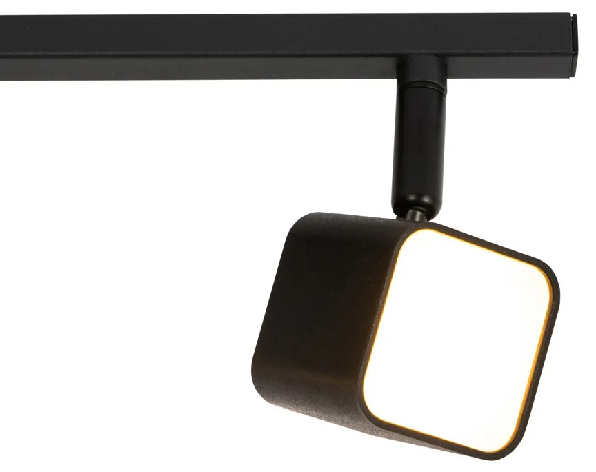 Plafoniera moderna nera con LED 3 luci - Nola
