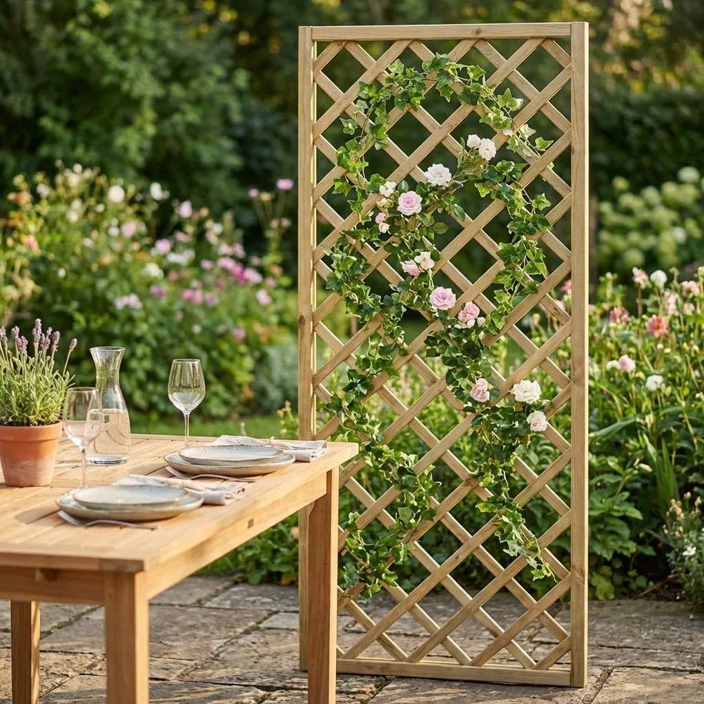 griglia da giardino in legno di pino impregnato in autoclave 40 x 180 cm