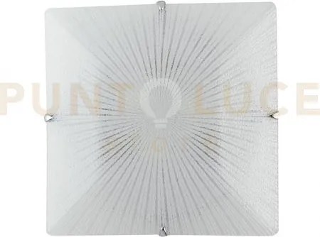 Plafoniera iside diamantato 2 luci attacco e27 30x8x30cm