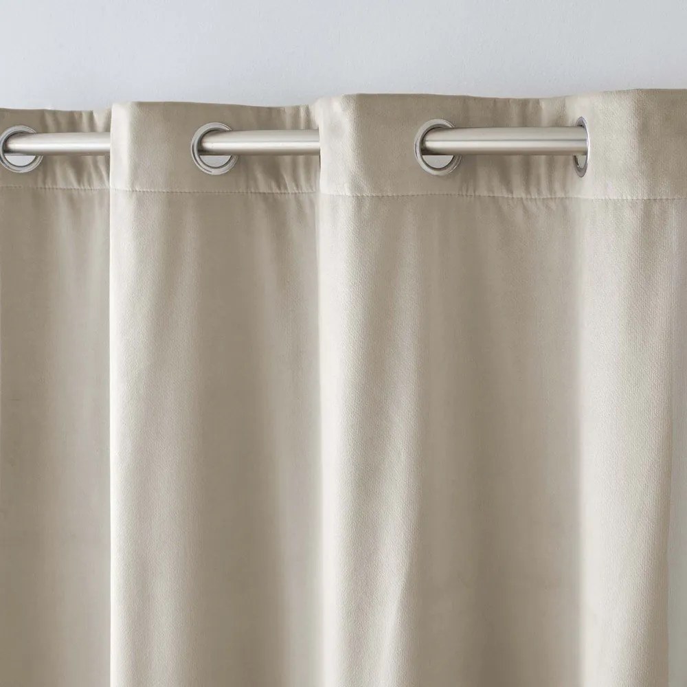 Tenda termoisolante beige in velluto 140x260 cm Polarchic – douceur d'intérieur