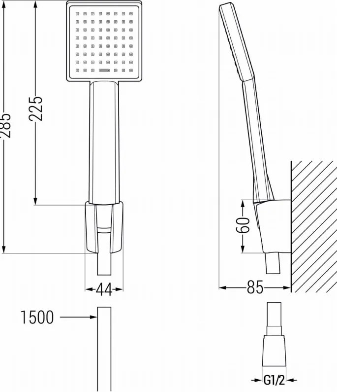 Mexen R-45 set doccia puntuale, dorato - 785455052-50