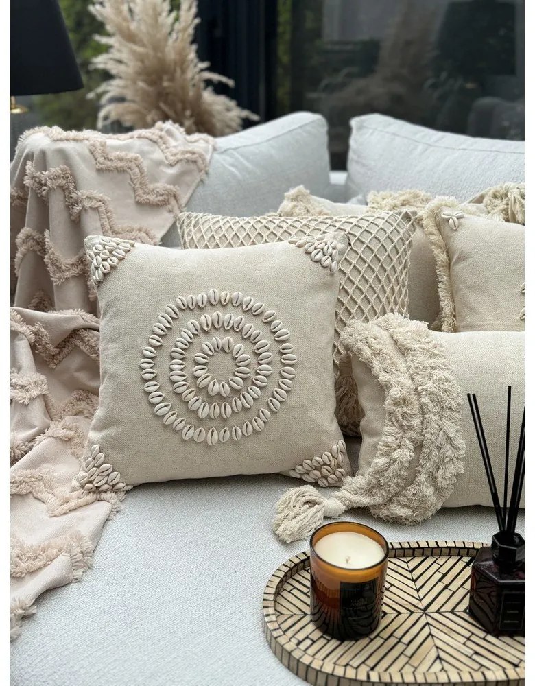 Federa decorativa in cotone 43x43 cm Seashells – Mioli Decor