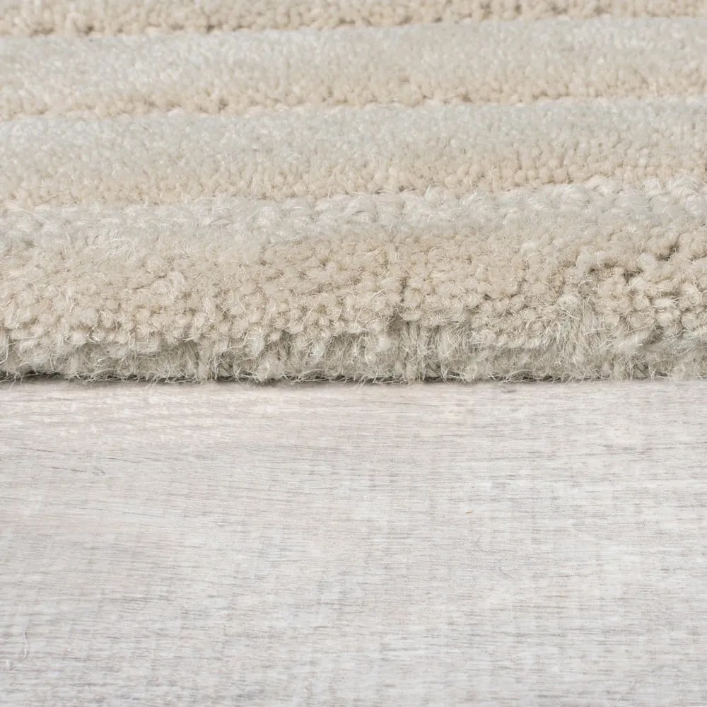 Tappeto rotondo color crema in lana tessuto a mano ø 160 cm Mesmerise Natural - Flair Rugs