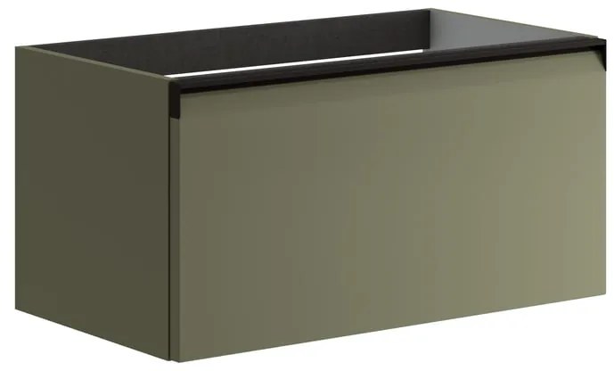Mobile da bagno sotto lavabo Fusion verde salvia opaco L 79.5 x H 40 x P 45.5 cm 1 cassetto, lavabo non incluso