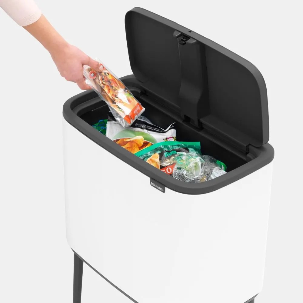 Cestino per la spazzatura in acciaio bianco touch 36 l Bo Touch Bin – Brabantia