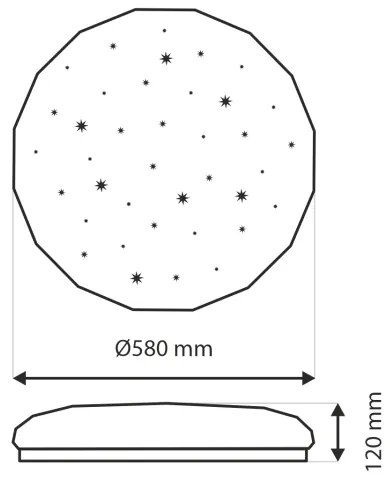 Plafoniera LED dimmerabile INDUS LED/60W/230V 2700-6500K +telecomando