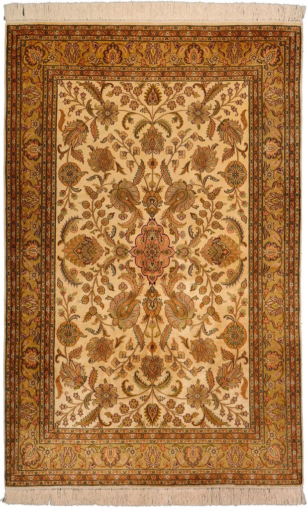 Cashmere Silk Tappeto orientale 110 x 170 Beige (Indian) Annodato A Mano