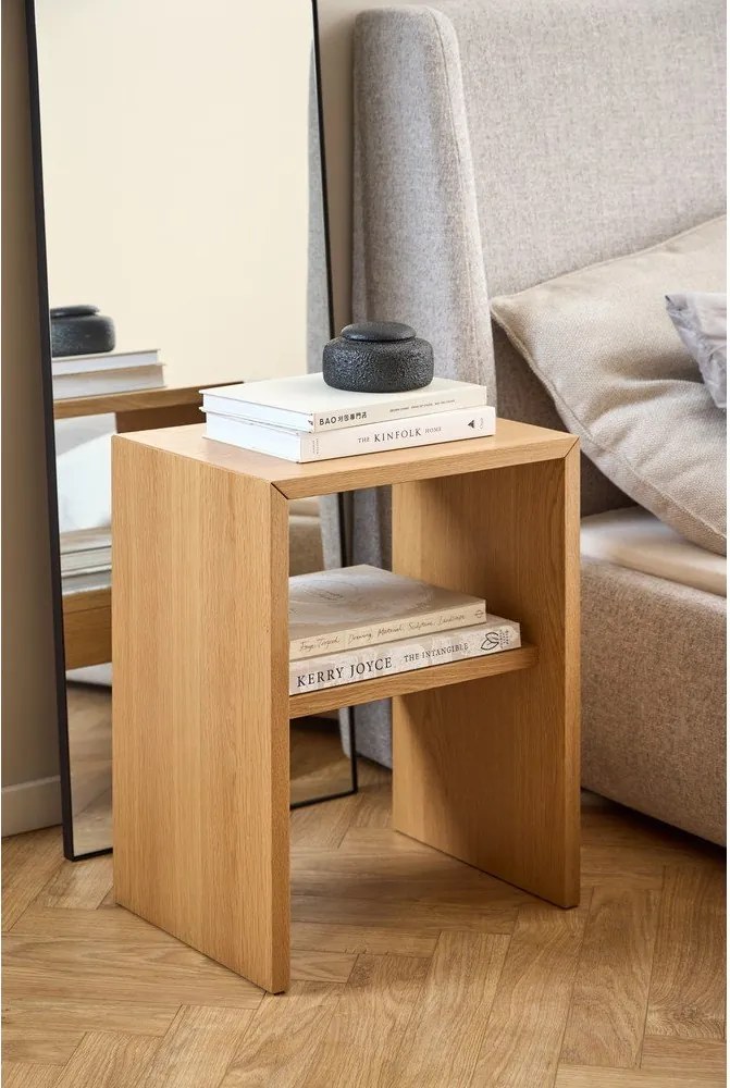 Comodino in colore naturale con effetto rovere Arlon - Actona