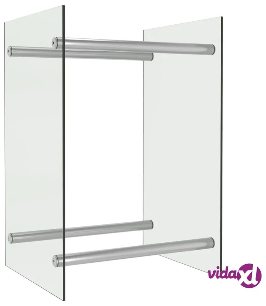 vidaXL Porta Legna Trasparente 40x35x60 cm in Vetro